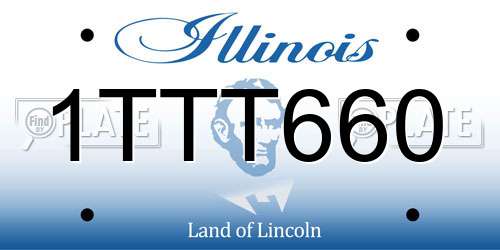 1TTT660 Illinois License Plate