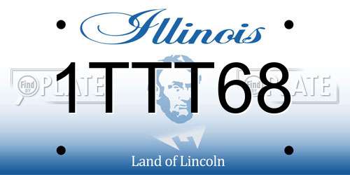 1TTT68 Illinois License Plate
