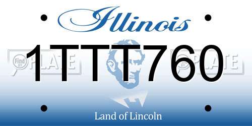 1TTT760 Illinois License Plate