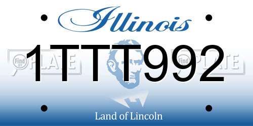 1TTT992 Illinois License Plate