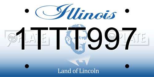 1TTT997 Illinois License Plate