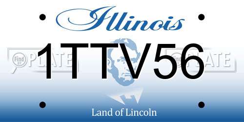 1TTV56 Illinois License Plate