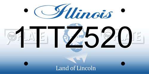 1TTZ520 Illinois License Plate