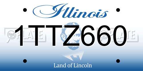 1TTZ660 Illinois License Plate