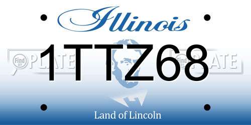 1TTZ68 Illinois License Plate