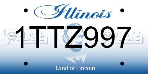 1TTZ997 Illinois License Plate
