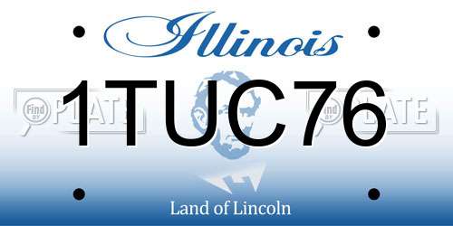 1TUC76 Illinois License Plate