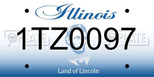 1TZ0097 Illinois License Plate