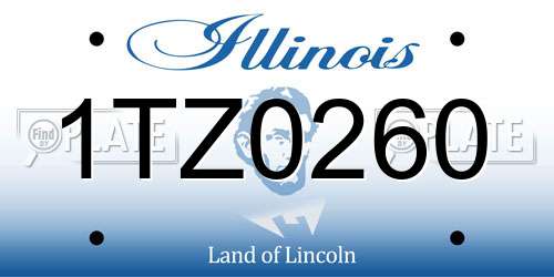 1TZ0260 Illinois License Plate