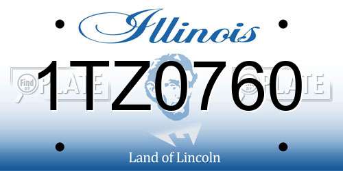 1TZ0760 Illinois License Plate
