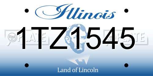 1TZ1545 Illinois License Plate