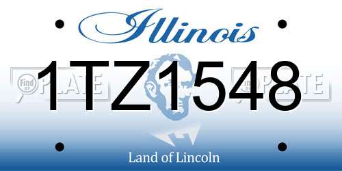 1TZ1548 Illinois License Plate
