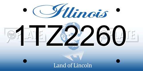 1TZ2260 Illinois License Plate