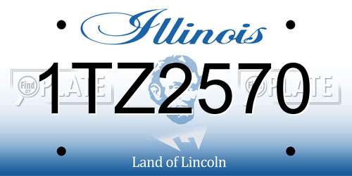 1TZ2570 Illinois License Plate