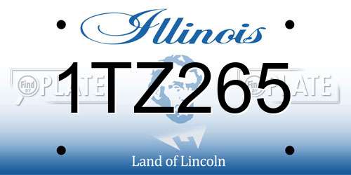 1TZ265 Illinois License Plate