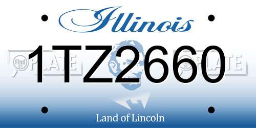 1TZ2660 Illinois License Plate