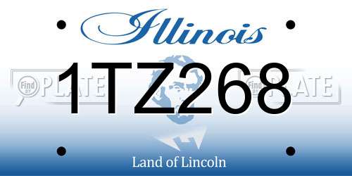 1TZ268 Illinois License Plate
