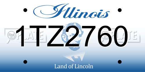 1TZ2760 Illinois License Plate