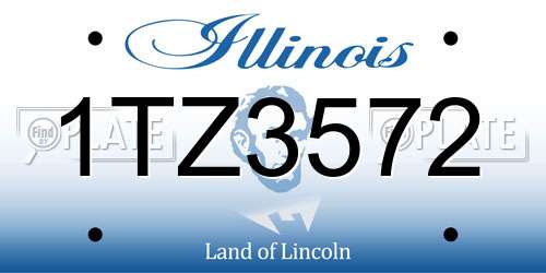 1TZ3572 Illinois License Plate