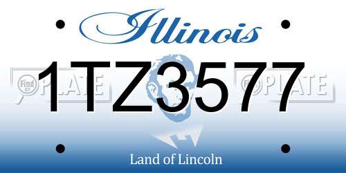 1TZ3577 Illinois License Plate