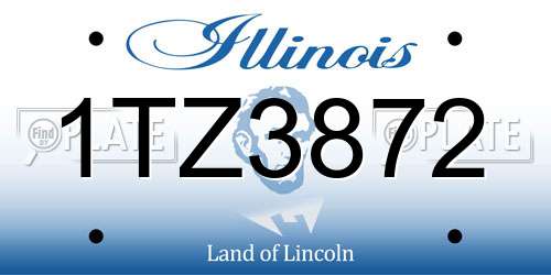 1TZ3872 Illinois License Plate