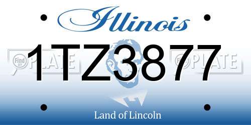 1TZ3877 Illinois License Plate