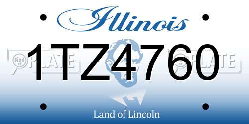 1TZ4760 Illinois License Plate