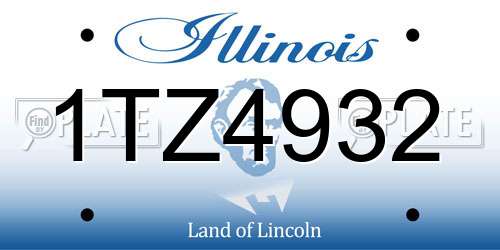 1TZ4932 Illinois License Plate