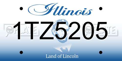 1TZ5205 Illinois License Plate