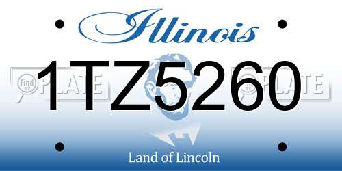1TZ5260 Illinois License Plate