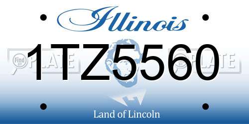 1TZ5560 Illinois License Plate