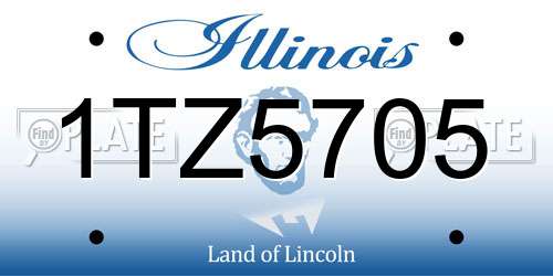 1TZ5705 Illinois License Plate