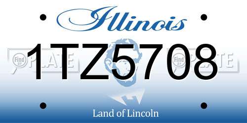 1TZ5708 Illinois License Plate