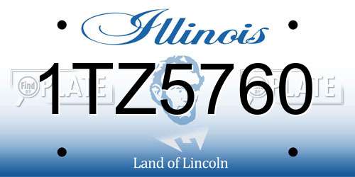 1TZ5760 Illinois License Plate