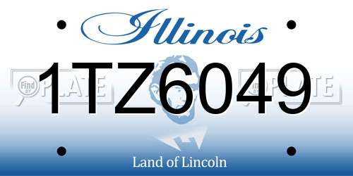 1TZ6049 Illinois License Plate