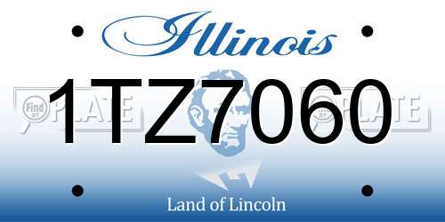 1TZ7060 Illinois License Plate