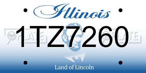 1TZ7260 Illinois License Plate