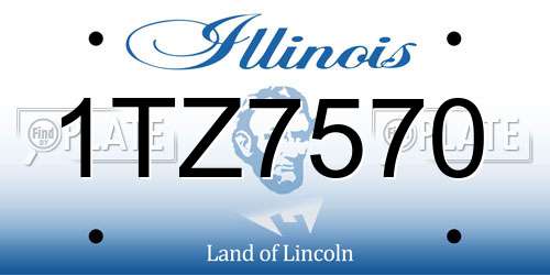 1TZ7570 Illinois License Plate