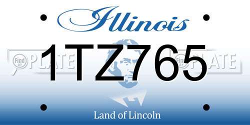 1TZ765 Illinois License Plate