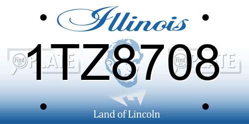 1TZ8708 Illinois License Plate