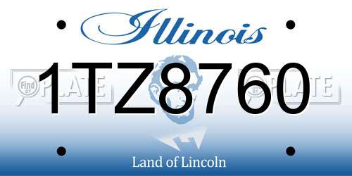 1TZ8760 Illinois License Plate