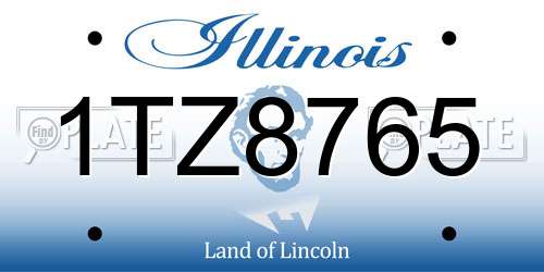 1TZ8765 Illinois License Plate