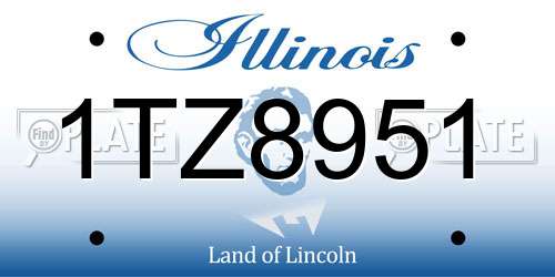 1TZ8951 Illinois License Plate