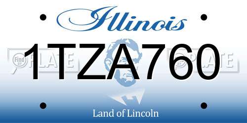 1TZA760 Illinois License Plate