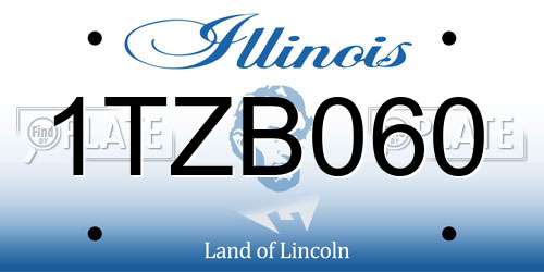 1TZB060 Illinois License Plate