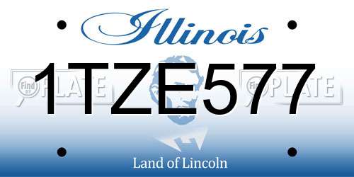 1TZE577 Illinois License Plate
