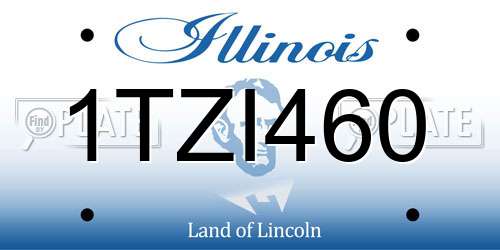 1TZI460 Illinois License Plate