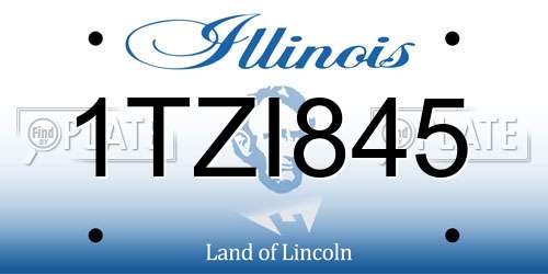 1TZI845 Illinois License Plate