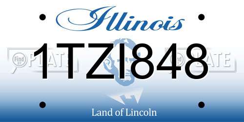 1TZI848 Illinois License Plate