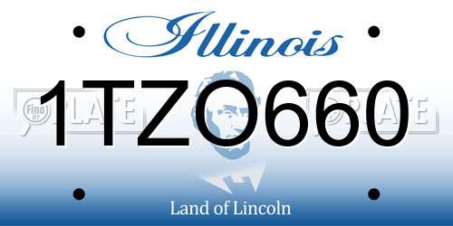 1TZO660 Illinois License Plate